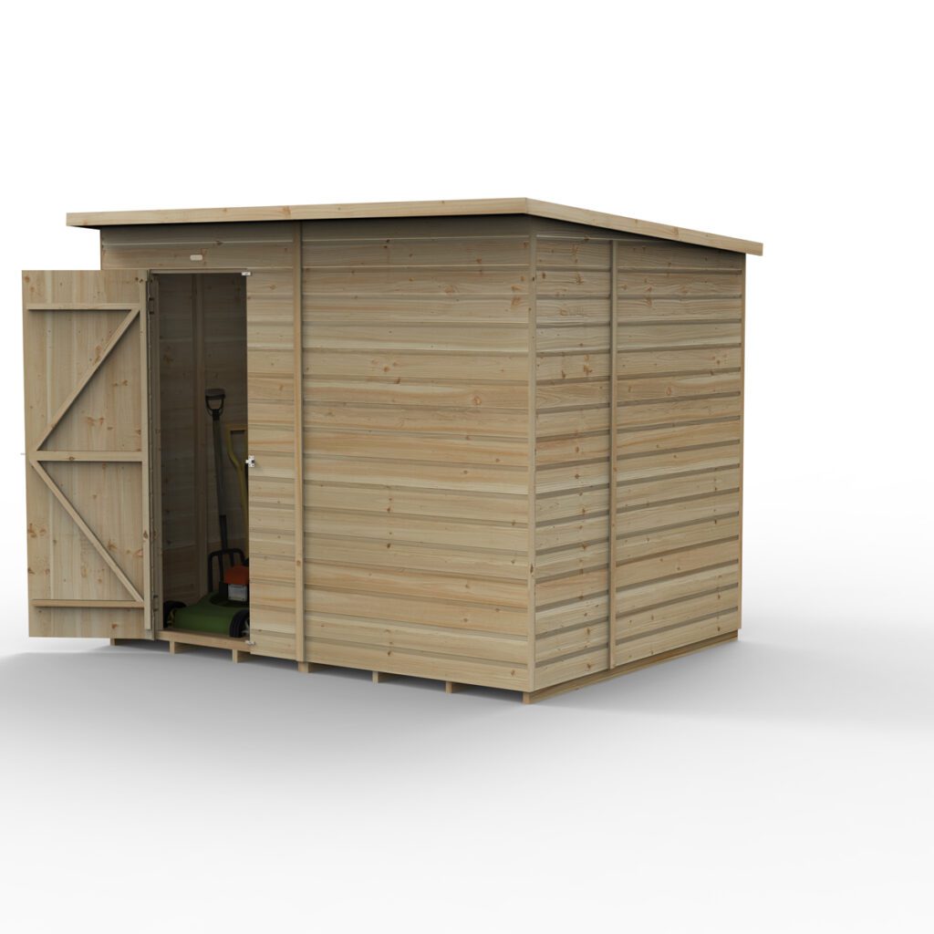 Beckwood 8×6 Pent Shed – No Windows – with Installation 5013053201374 2